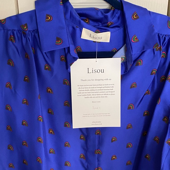 BNWT Lisou Betty Blue Rainbow Blouse. Sz 14UK/US 10. ASO Kate Middleton - Picture 2 of 9